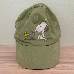 Peanuts Green Cap with Snoopy and Woodstock